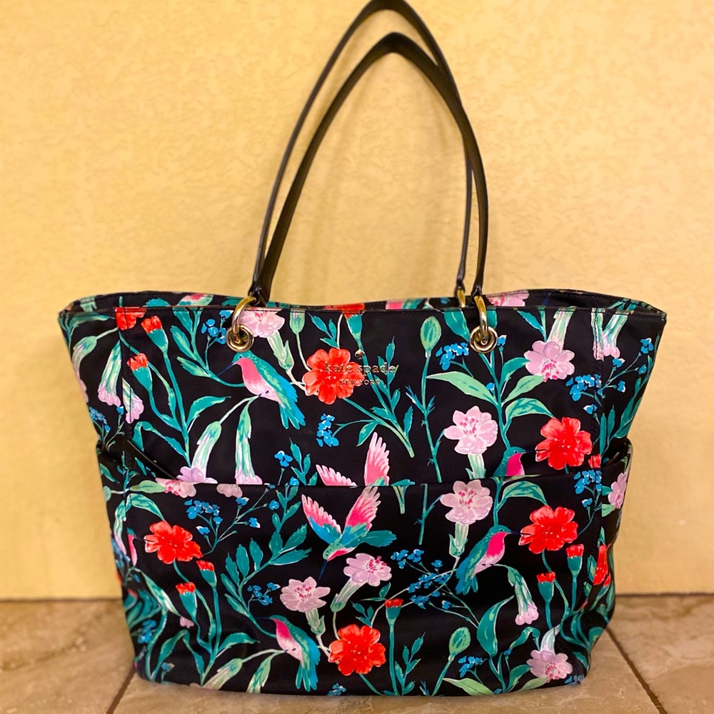 Kate Spade tropical floral baby diaper bag